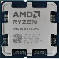 Процессор AMD RYZEN 5 9600X, 6-ядерный, AM5, DDR5, 3.9 ГГц, турбо-частота 5.4 ГГц, GPU Radeon Graphics 2.2 ГГц