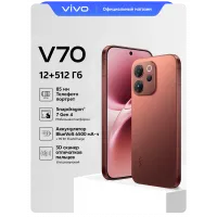 Смартфон vivo V70 12ГБ+512ГБ, Android 16, 5G, 6500 мА·ч, IP69, коричневый