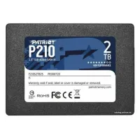 Твердотельный накопитель Patriot P210, SSD, 2TB, 2.5", SATA III, 520MB/s, 430MB/s, черный