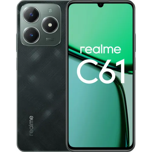 Смартфон realme C61 8/256 ГБ RU, Dual nano SIM, темно-зеленый Смартфон realme C61 8/256 ГБ RU, Dual nano SIM, темно-зеленый