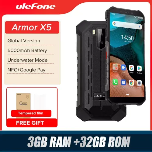 Смартфон Ulefone Armor X5. Экран 5,5", ОЗУ 3 ГБ + ПЗУ 32 ГБ Смартфон Ulefone Armor X5. Экран 5,5", ОЗУ 3 ГБ + ПЗУ 32 ГБ